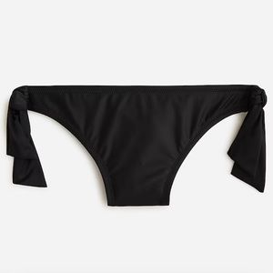 NWT J. Crew Bow-tie hipster full-coverage bikini bottom in Black